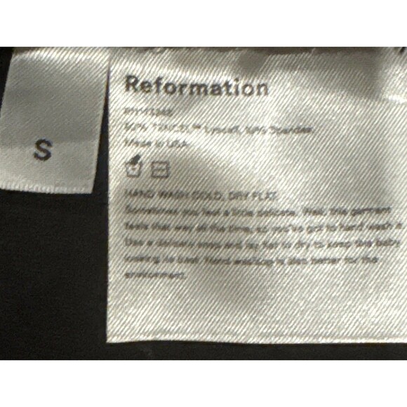 NWT Reformation Yara Size S One Shoulder Tencel Black Mini Dress Stretchy New - Picture 9 of 14